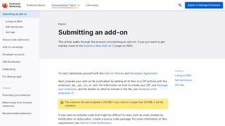 
                            11. Submitting an add-on - Mozilla | MDN