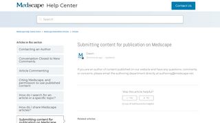 
                            10. Submitting content for publication on Medscape – ...