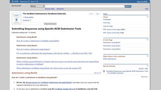 
                            9. Submitting Sequences using Specific NCBI Submission Tools - The ...