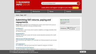 
                            7. Submitting VAT returns, paying and repayments | nibusinessinfo.co.uk