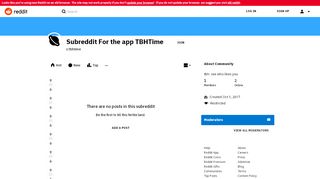 
                            8. Subreddit For the app TBHTime