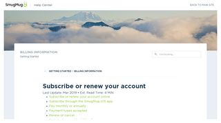 
                            8. Subscribe or renew your account - SmugMug