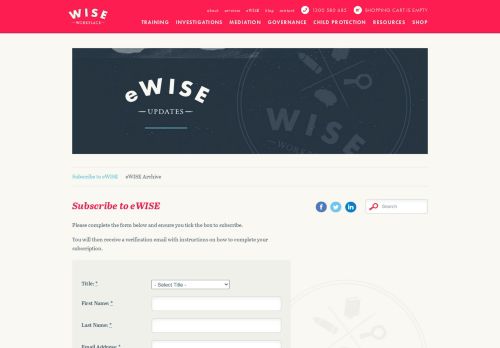 
                            9. Subscribe to eWISE | WISE Workplace