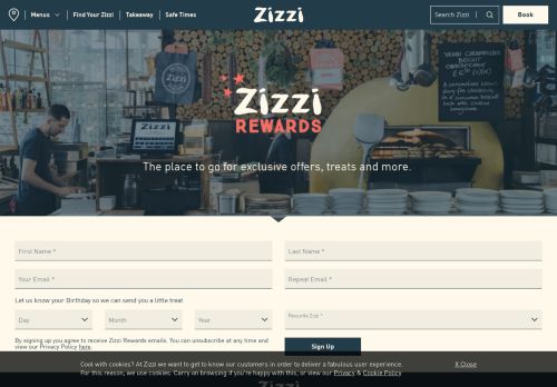 
                            4. Subscribe to Exclusive Offers | Zizzi