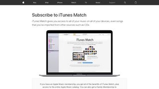 
                            2. Subscribe to iTunes Match - Apple Support