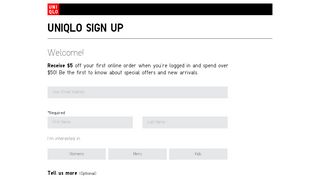 
                            1. Subscribe to newsletter | UNIQLO