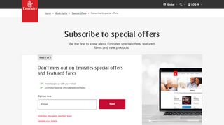 
                            10. Subscribe to special offers | Emirates special offers | Book a flight ...