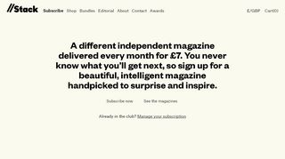 
                            8. Subscribe to Stack the best independent magazines direct to your door