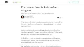 
                            12. Subscriber Share on Envato Elements – Made By Elements – Medium