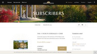 
                            3. Subscribers | Palace of Versailles