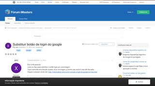 
                            9. Substituir botão de login do google - Javascript - Fórum iMasters