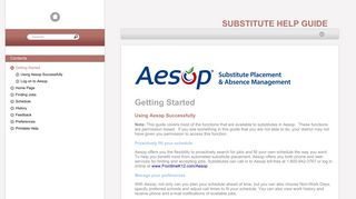 
                            6. Substitute Help Guide