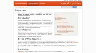 
                            1. Subversion - Community Help Wiki - Ubuntu Documentation