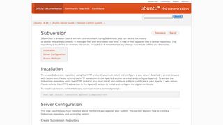 
                            3. Subversion - Ubuntu Documentation