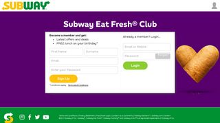 
                            7. Subway Eat Fresh ® Club - Eat Fresh Club - Subway Australia