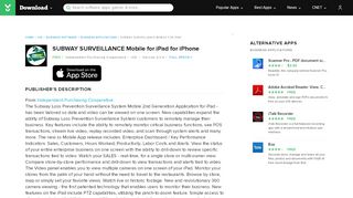 
                            10. SUBWAY SURVEILLANCE Mobile for iPad for iOS - Free download ...