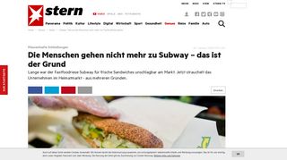 
                            6. Subway: Warum die Menschen nicht mehr ins Fastfoodlokal gehen ...