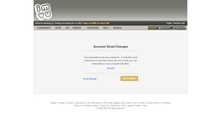 
                            6. Success! Email Changes : IMVU