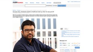 
                            13. Success story: Shashank started a healthcare start-up ...