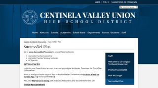 
                            6. SuccessNet Plus – Digital Textbook Resources – Centinela Valley ...