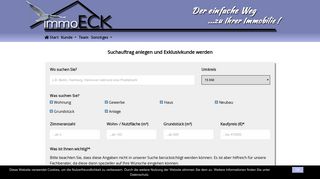 
                            2. Suchauftrag - immoECK GmbH - Der einfache Weg zu Ihrer Immobilie