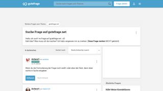 
                            7. Suche Frage auf gutefrage.net