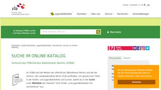
                            5. Suche im Online-Katalog - Zentral- und Landesbibliothek Berlin