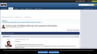 
                            7. Suche Leute mit GData erfahrung: kann passwort nicht ändern ...