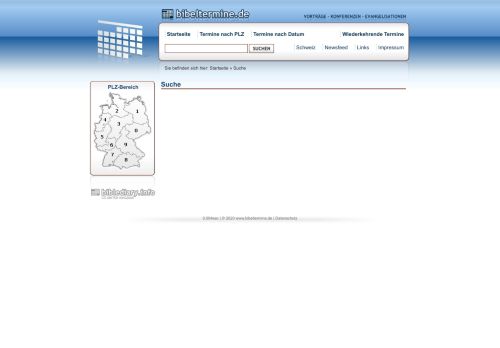 
                            4. Suche nach Postleitzahl-Bereich 0 | www.bibeltermine.de