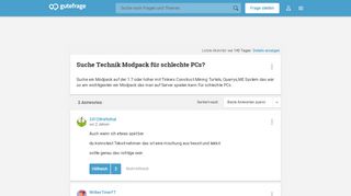 
                            8. Suche Technik Modpack für schlechte PCs? (Minecraft) - Gutefrage