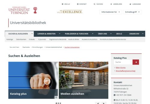 
                            7. Suchen & Ausleihen - UB Uni-Tübingen - Universität Tübingen