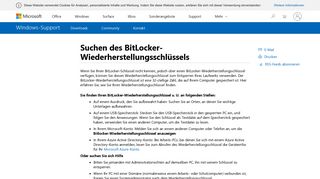 
                            8. Suchen des BitLocker-Wiederherstellungsschlüssels - Microsoft Support