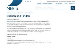 
                            6. Suchen und Finden - NEBIS