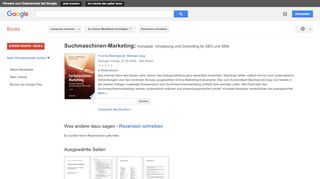 
                            12. Suchmaschinen-Marketing: Konzepte, Umsetzung und Controlling für SEO ...