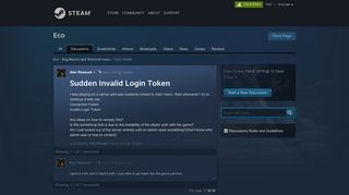 
                            4. Sudden Invalid Login Token :: Eco Bug Reports and Technical Issues