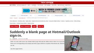 
                            11. Suddenly a blank page at Hotmail/Outlook sign-in. - Forum Thread ...