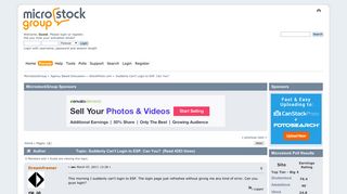 
                            5. Suddenly Can't Login to ESP. Can You? | Professional Microstock Forum