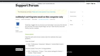
                            9. suddenly I can't log into email on this computer only | Firefox Support ...