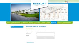 
                            3. Südluft Systemtechnik GmbH & Co. KG: Login