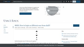 
                            12. sudo - RHEL How to login as different user from shell? - Unix ...