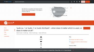 
                            1. 'sudo su -' vs 'sudo -i' vs 'sudo /bin/bash' - Ask Ubuntu