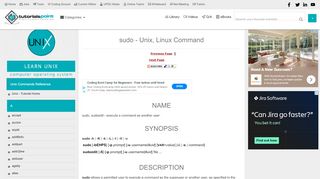 
                            9. sudo - Unix, Linux Command - Tutorialspoint