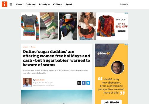 
                            10. 'Sugar babies' warned to beware of scammers offering free cash - iNews