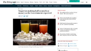 
                            10. Sugar tax making half as much as money as the Government expected