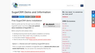 
                            7. SugarCRM Demo Site » Try SugarCRM without installing it