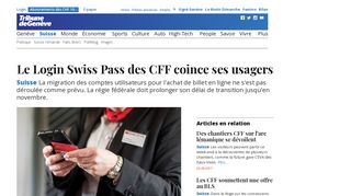 
                            9. Suisse: Le Login Swiss Pass des CFF coince ses usagers - Suisse ...