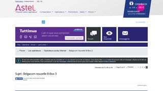 
                            8. Sujet : Belgacom nouvelle B-Box 3 - Forum Astel - Discussion sur ...