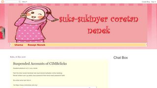 
                            11. suka-SukinYer Coretan: Suspended Accounts of CIMBclicks