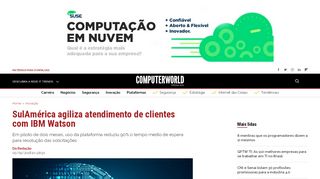 
                            11. SulAmérica agiliza atendimento de clientes com IBM Watson ...