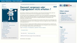 
                            11. Suleitec Webhosting - Unsere Anleitungen - Passwort vergessen oder ...